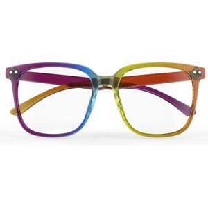 Women Men Rainbow Blue Light Blocking Glasses